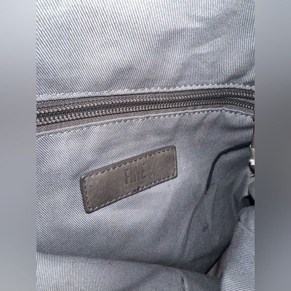 Frye Clara Smoke Grey Leather Fringe Tassel Hobo Shoulder Bag Purse - Picture 11 of 15